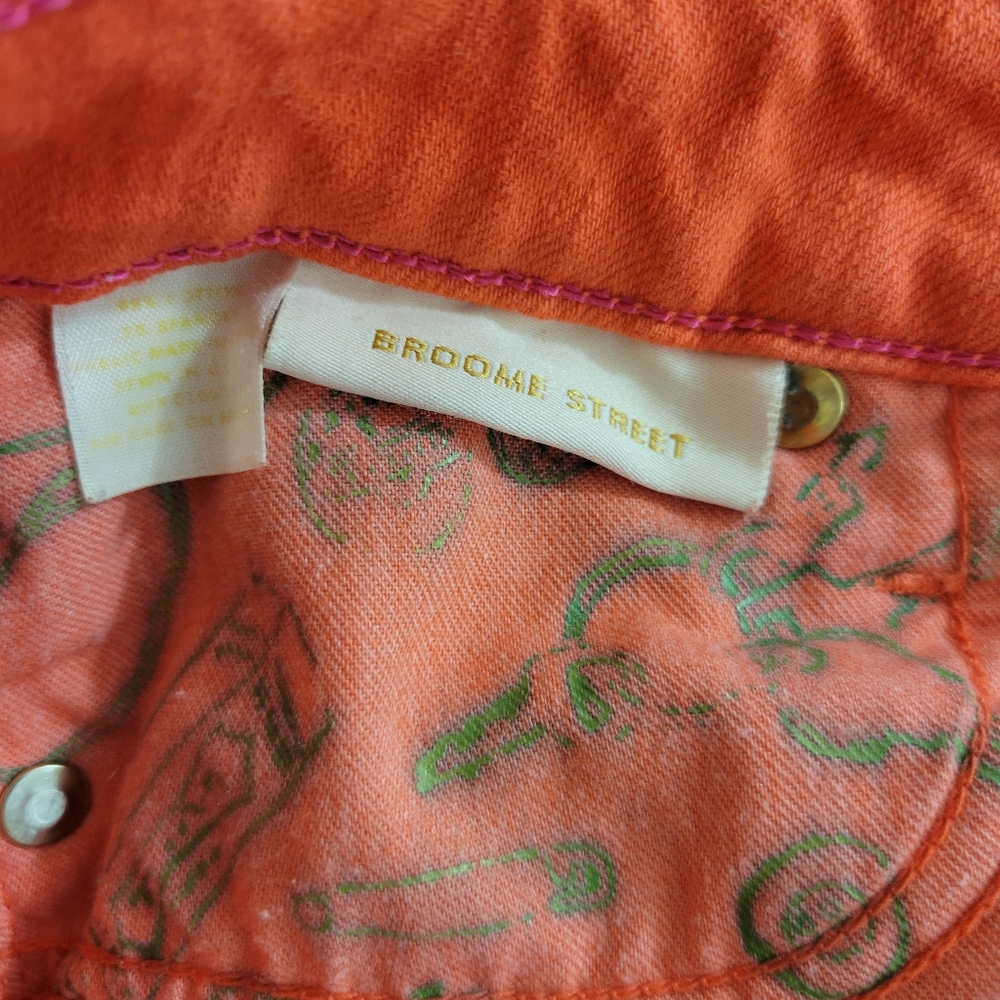 Kate Spade New York Broome Street Orange Jeans Size 27 - Picture 6 of 6